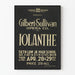 Plakat vintage Iolanthe - Dekoracja ścienna teatr klasyczny