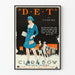 Plakat vintage filmowy It z Clare Bow w kolorze niebieskim