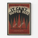 Plakat vintage It Can't Happen Here do dekoracji ściennych
