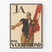 Plakat vintage Ja dem Völkerbund do dekoracji ściennej