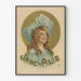 Plakat vintage portret Jane Alis do dekoracji ściennej