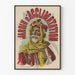 Plakat vintage Ogrody Aklimatyzacji z portretem egzotycznym