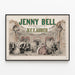 Plakat vintage operetkowy Jenny Bell autorstwa D.F.E. Auber — oprawiony obraz na ścianie