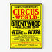 Plakat vintage Circus World - Jimmy Chipperfield w Brentwood