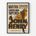 Plakat vintage John Henry - Dekoracja ścienna Teatr Majan