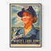 Plakat Vintage Dołącz do Kobiecego Wojska Rolnego - Dekoracja Ścienna Retro