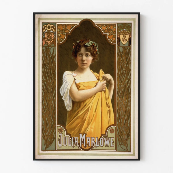 Plakat w stylu art nouveau z vintage Julia Marlowe