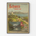 Plakat vintage Jura-Simplon-Bahn Szwajcaria Jezioro Genewskie – Vintage dekoracja ścienna