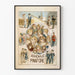 Plakat vintage dla młodzieży z fartuszkiem - ilustracja dziecięca morska