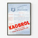 Vintage plakat Kaobrol do dekoracji ściennej menu restauracji