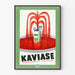 Plakat vintage KAVIase odświeżający okolice miednicy – dekoracja ścienna retro