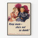 Plakat vintage Keep Mum - Retro dekoracja ścienna podnosząca świadomość