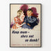 Plakat vintage Keep Mum - Retro militarna dekoracja ścienna