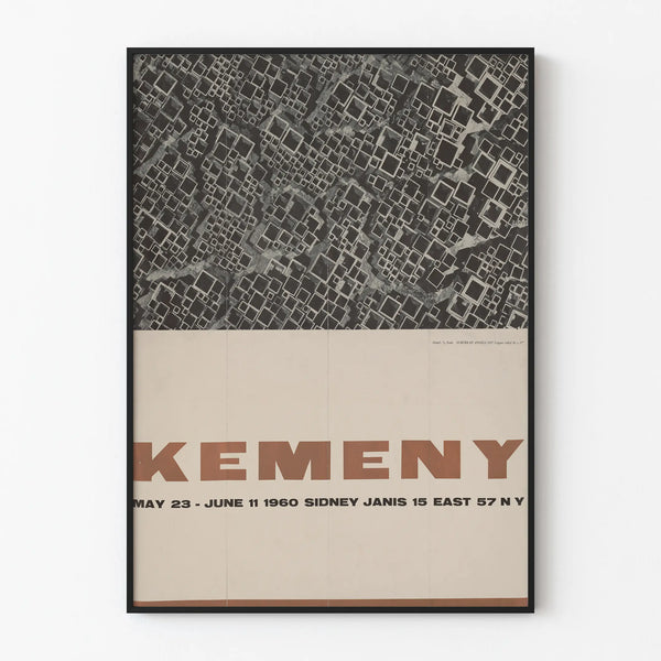 Plakat wystawy Kemeny 1960 - Vintage'owa dekoracja ścienna