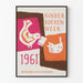 Plakat vintage Kinderboekenweek 1961 do dekoracji ściennej dla dzieci