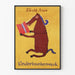 Plakat vintage Kinderboekenweek 1958 do dekoracji ściennej dla dzieci