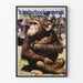 Plakat vintage Kinderboekenweek z siedzącą małpką niemowlę