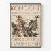 Plakat vintage koncert symfoniczny orkiestry harmonii