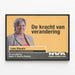 Plakat polityczny „De kracht van verandering” Lena Ghysels N-VA — oprawiony obraz na ścianie