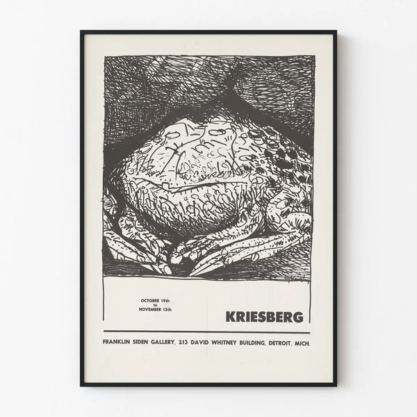 Artystyczny plakat Kriesberg z ilustracją kraba - Vintage'owa dekoracja ścienna