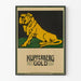 Plakat vintage Kupferberg Gold z złotym lwem