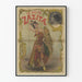 Plakat dekoracyjny vintage La Belle Zazita w świątecznym stroju