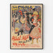 Plakat vintage La Cigale Allo Allo Revue dekoracja ścienna retro