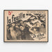 Plakat vintage La Feuille autorstwa Zo d'Axa, rysunki Steinlen — oprawiony obraz na ścianie