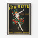 Plakat vintage La Fraisette dekoracja ścienna owocowa