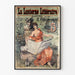 Plakat vintage La Lanterne Littéraire ilustracja dekoracyjna