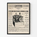 Plakat vintage automatu muzycznego elektrycznego J. Bodson