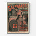 Plakat vintage La Salamandre Kominek na kółkach