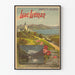 Plakat vintage Jezioro Léman Koleje Jura-Simplon