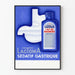 Plakat vintage Lactoma Sédatif Gastrique Bleu et Blanc