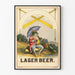Plakat Vintage Lager Beer z Królewską Żabą
