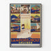 Plakat vintage Lamport & Holt Cruises z europejskimi i afrykańskimi destynacjami
