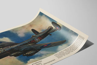 Plakat vintage samolot Lancaster - Dekoracja ścienna lotnictwa wojskowego — widok dzieła
