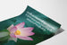 Plakat edukacyjny Laos 2010 z kwiatami lotosu