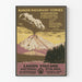 Plakat vintage Parku Narodowego Wulkanicznego Lassen