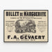 Plakat vintage Le Billet de Marguerite - Opera komiczna w 3 aktach — oprawiony obraz na ścianie