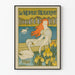 Plakat vintage Le Monde Moderne - Dekoracja ścienna Maj z łabędziami i kobietą z żółtymi irisami