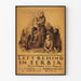 Plakat vintage humanitarny Left Behind w Serbii