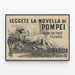 Włoski plakat vintage 'La Novella di Pompei' 1892 — oprawiony obraz na ścianie