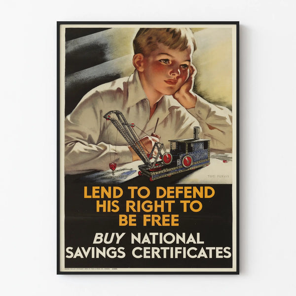Plakat vintage dekoracja ścienna - Promocja krajowych certyfikatów oszczędnościowych