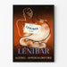 Plakat reklamowy vintage Lenibar - Retro dekoracja ścienna medyczna