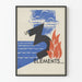 Plakat dekoracyjny Trzy Elementy, projekt graficzny vintage