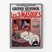 Plakat Vintage Teatr Grand Guignol Trzy Maski
