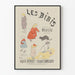 Plakat Vintage Les Bibis Dekoracja Ścienna Dla Dzieci i Kota