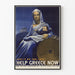 Plakat vintage pomoc Grecji - Zaangażowana dekoracja ścienna