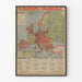 Plakat vintage L'Europe Musicale - Mapa dekoracyjna Europy Środkowej